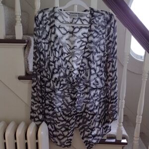 Chico's Black and White Cardigan, L.